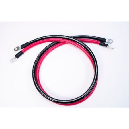 Spartan Power Battery Cable Set with 3/8"" Ring Terminals, 1/0 AWG, 10 ft, Black & Red -  INVERTERS R US, SP-10FT1/0CBL38